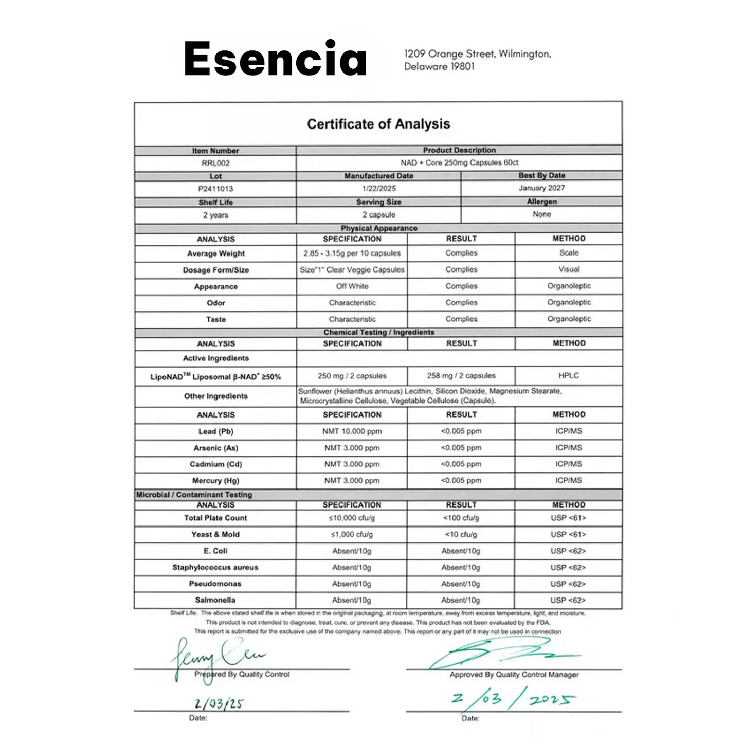 Esencia | NAD+ Advanced